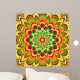 Colorful flower striped mandala Wall Mural