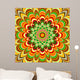 Colorful flower striped mandala Wall Mural