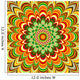 Colorful flower striped mandala Wall Mural