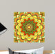 Colorful flower striped mandala Wall Mural