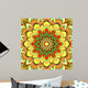 Colorful flower striped mandala Wall Mural
