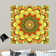 Colorful flower striped mandala Wall Mural