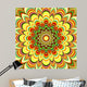 Colorful flower striped mandala Wall Mural