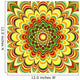 Colorful flower striped mandala Wall Mural