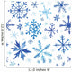 Blue Watercolor Snowflakes Wall Mural