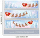 Santa Claus rides reindeer sleigh Wall Decal
