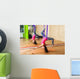 Female aerial yoga Wall Mural
