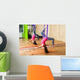 Female aerial yoga Wall Mural