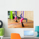 Female aerial yoga Wall Mural