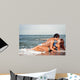 guy kiss his girlfriend Wall Mural