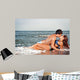 guy kiss his girlfriend Wall Mural