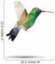 hummingbird origami (geometric style). colibri illustration of a Wall Decal