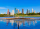 Houston skyline and Memorial reflection Texas US Wall Mural