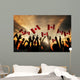 Group of People Waving Canada Flags Wall Mural