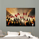Group of People Waving Canada Flags Wall Mural