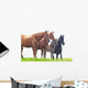 Wild Horses Graze Green