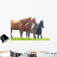 Wild Horses Graze Green