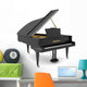 Black grand piano Wall Decal