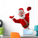 Cheerful 3D Model Santa Wall Decal