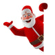Cheerful 3D Model Santa Wall Decal