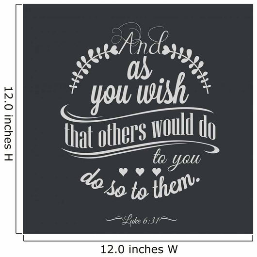 And as you wish that others would do to you, do so to them. Wall Mural