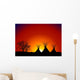 Tepee Sunset Wall Mural