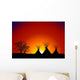 Tepee Sunset Wall Mural