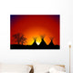 Tepee Sunset Wall Mural