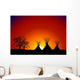 Tepee Sunset Wall Mural