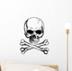 Black and white skull and crossbones isolated Wall Decal
