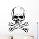 Black and white skull and crossbones isolated Wall Decal