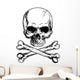 Black and white skull and crossbones isolated Wall Decal