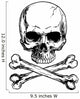 Black and white skull and crossbones isolated Wall Decal