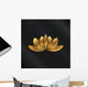 Luxury Gold Lotus Plant Image. Wall Mural