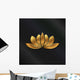Luxury Gold Lotus Plant Image. Wall Mural