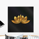 Luxury Gold Lotus Plant Image. Wall Mural