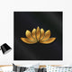 Luxury Gold Lotus Plant Image. Wall Mural