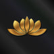 Luxury Gold Lotus Plant Image. Wall Mural