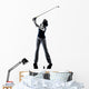 woman golfer golfing silhouette Wall Decal