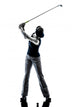 woman golfer golfing silhouette Wall Decal