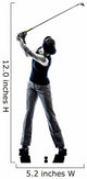 woman golfer golfing silhouette Wall Decal