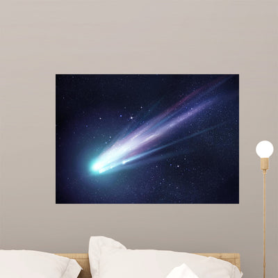 Super Bright Comet Night shown on a wall