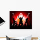 rock musicians silhouette Wall Mural