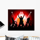 rock musicians silhouette Wall Mural