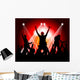 rock musicians silhouette Wall Mural