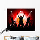 rock musicians silhouette Wall Mural