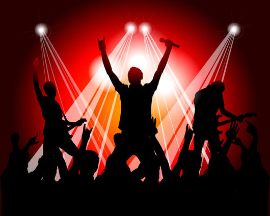rock musicians silhouette Wall Mural