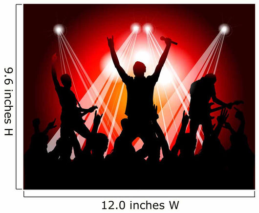rock musicians silhouette Wall Mural