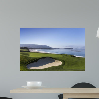 Pebble Beach Golf Course shown on a wall