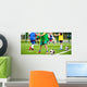 kids playing football soccer match Wall Mural